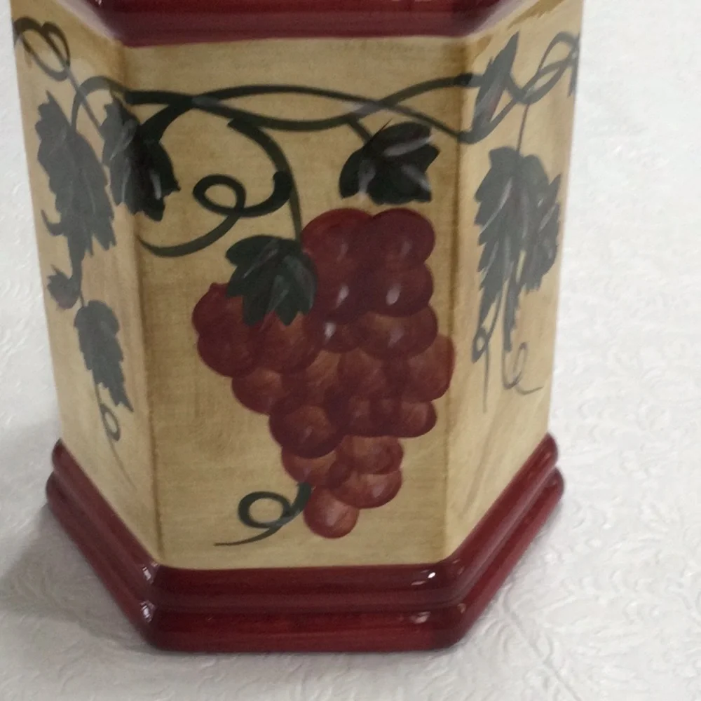 Handmade for Nonni's Grape Vine Vintage Cookie Jar